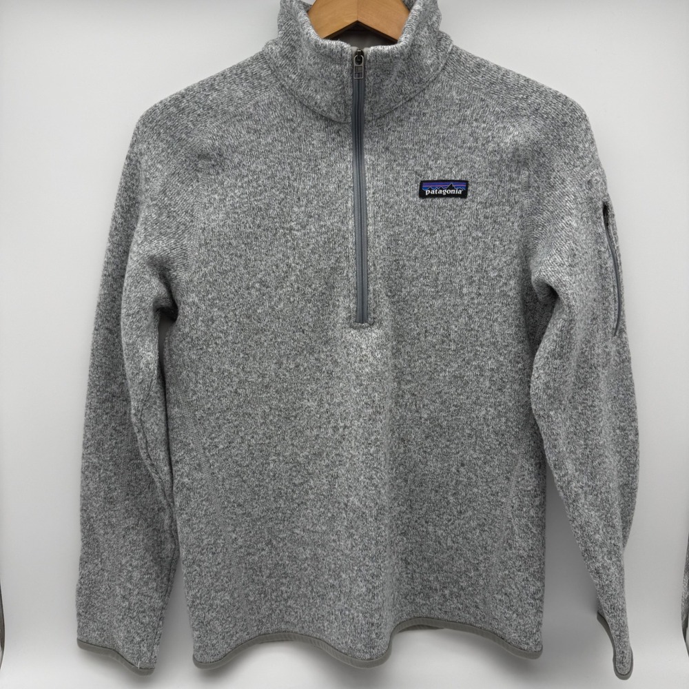 Patagonia Better Sweater Women's M Gray 1/4 Zip Fleece Pullover Outdoor